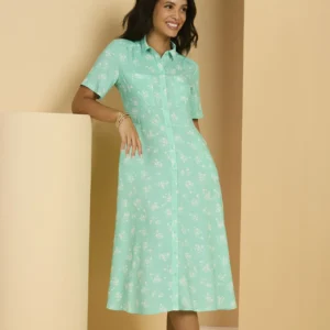 Floral Print Shirt Dress