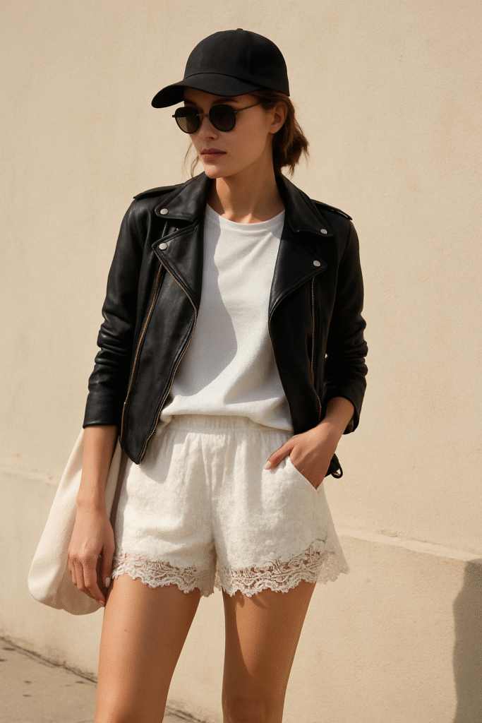 Lace-Trimmed Shorts