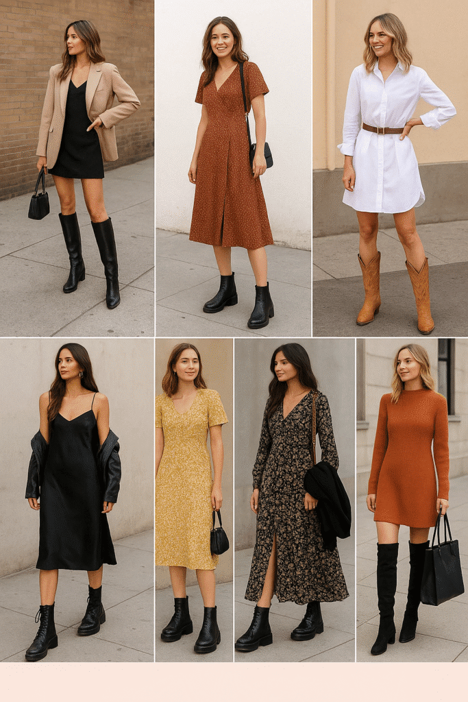 Wondering How to Style Dresses With Boots