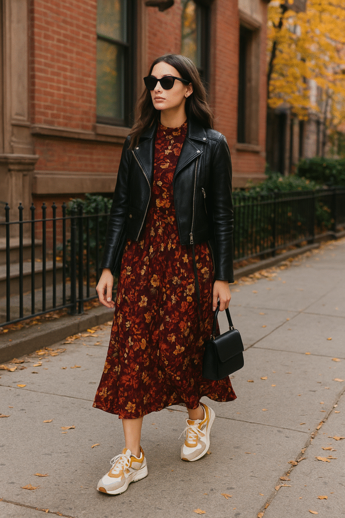 10 Stylish Ways to Nail the Dress-and-Sneaker Look for Fall